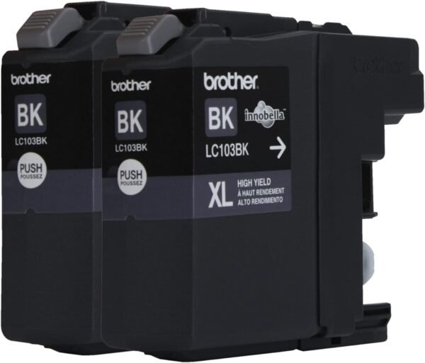 Brother LC103 High-Yield Black Ink Cartridges, Pack Of 2, LC1032PKS - Image 6