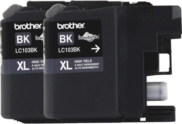 Brother LC103 High-Yield Black Ink Cartridges, Pack Of 2, LC1032PKS - Image 4