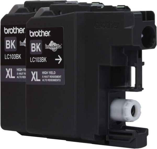 Brother LC103 High-Yield Black Ink Cartridges, Pack Of 2, LC1032PKS - Image 3