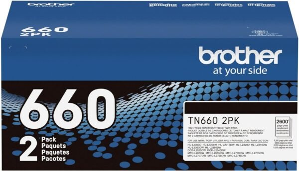Brother Genuine High-Yield Black Toner Cartridge Twin Pack, TN6602PK - Image 5