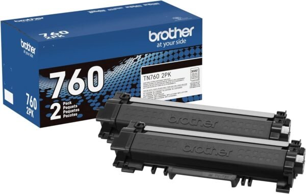 Brother TN7602PK High-Yield Toner, 3,000 Page-Yield, Black, 2/Pack