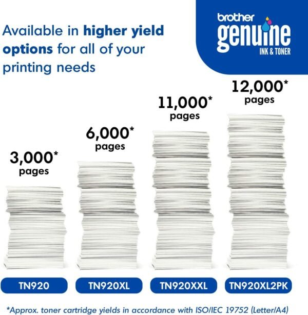 Brother Genuine High-Yield Black Toner Cartridge, TN920XL - Image 4