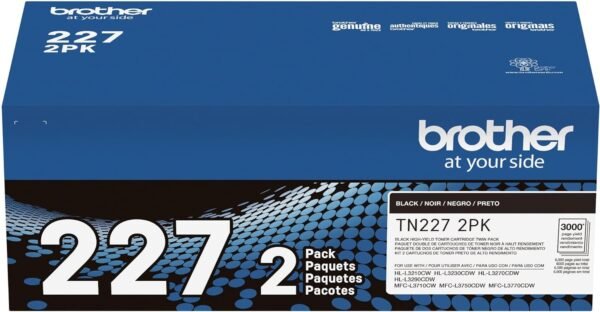 Brother TN-227 High-Yield Black Toner Cartridges, Pack Of 2, TN-227BK - Image 8