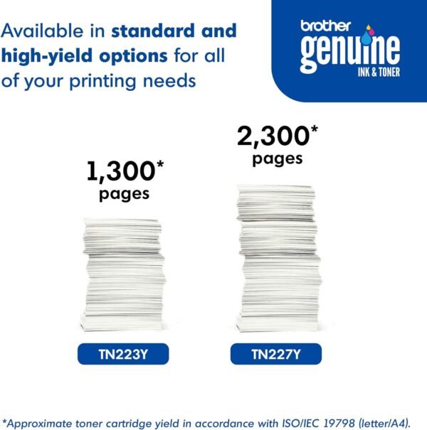 Brother TN-227 High-Yield Yellow Toner Cartridge, TN-227Y - Image 3