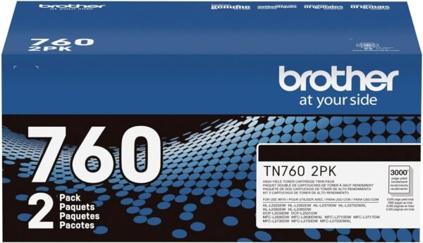 Brother TN7602PK High-Yield Toner, 3,000 Page-Yield, Black, 2/Pack - Image 7