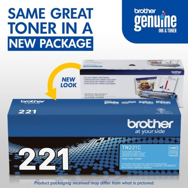 Brother TN-221 Cyan Toner Cartridge, TN-221C - Image 5