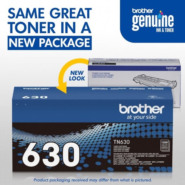 Brother TN-630 Black Toner Cartridge, TN-630BK - Image 4