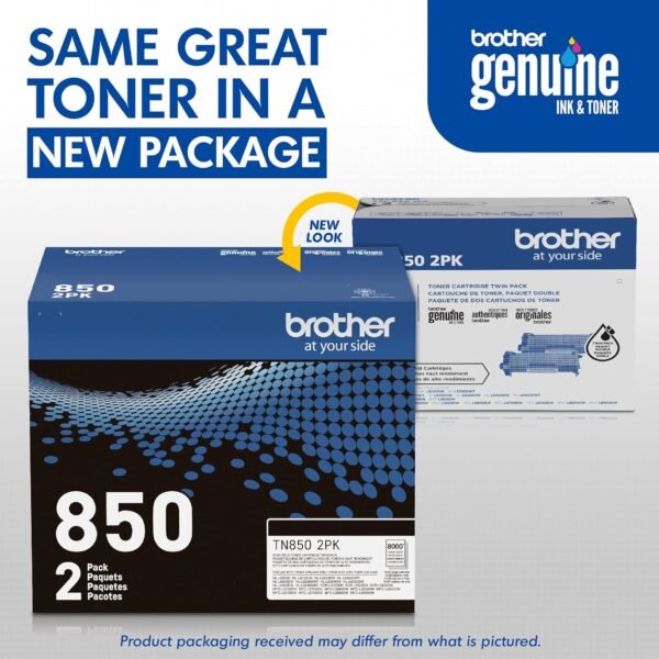 Brother TN-850 High-Yield Black Toner Cartridges, Pack Of 2 Cartridges - Image 9