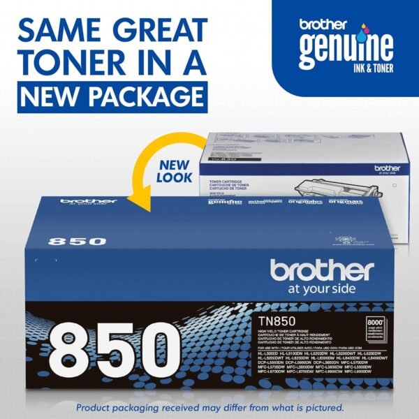 Brother TN-850 High-Yield Black Toner Cartridge, TN-850BK - Image 4