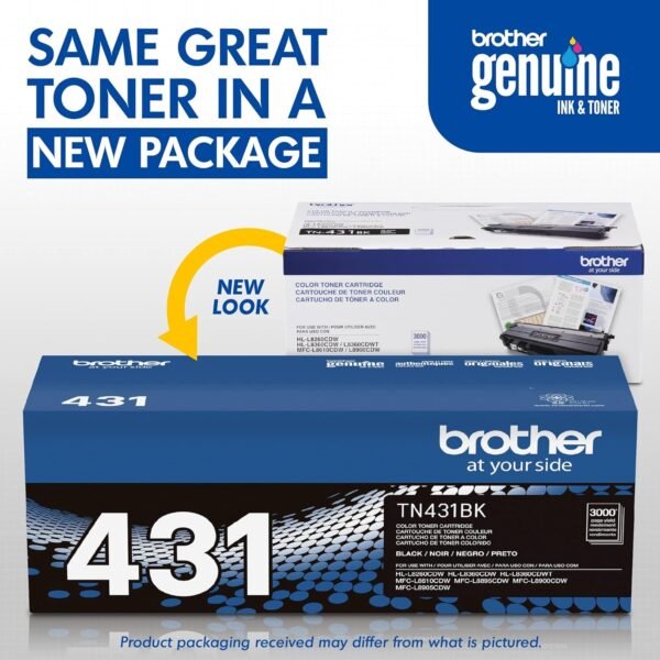 Brother TN-431 Black Toner Cartridge, TN-431BK - Image 6