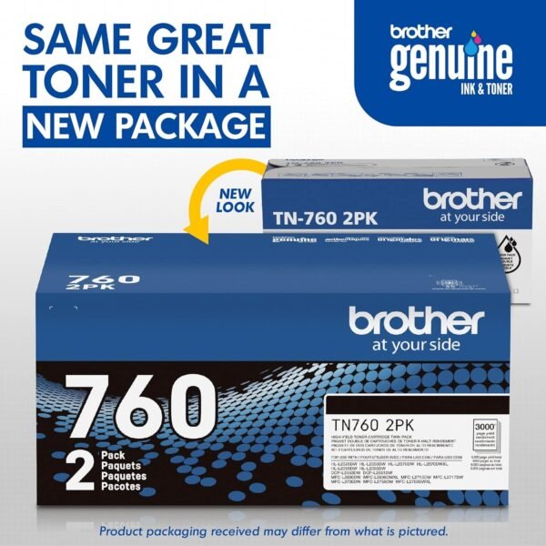 Brother TN7602PK High-Yield Toner, 3,000 Page-Yield, Black, 2/Pack - Image 6