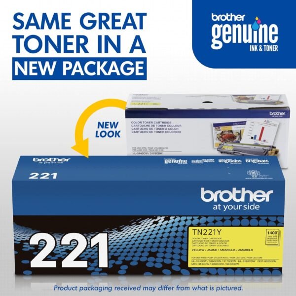 Brother TN-221 Yellow Toner Cartridge, TN-221Y - Image 6